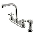 thumbnail image 1 of Kingston Brass KB711AXSP Victorian High Arch Kitchen Faucet with Matching Sprayer, Chrome, 1 of 1