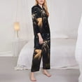 thumbnail image 3 of Lsque Regal Stag In Forest Pattern Long Sleeve Pajama Set for Women - Soft 2-Piece Sleepwear and Loungewear Set with Pockets, Comfy Nightwear-Medium, 3 of 7