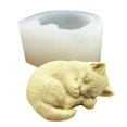 thumbnail image 1 of Moule en silicone en forme de chat mignon, pour savon, bougies, mousse, gâteau, moule époxy 3D en forme de chat de dessin animé, moule de cuisson DIY, 1 of 4