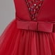 thumbnail image 4 of Vestidoo Formal Vestido sin mangas con cuello redondo Jersey para niñas Vestido de dama de honor de boda Kuymtek Rojo 6-7- años para Niña, 4 of 9