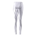 thumbnail image 4 of Womens Shiny Metallic Faux Leather Skinny Leggings, High Waist Stretch Tight Pants for Party Club Silver L, 4 of 6