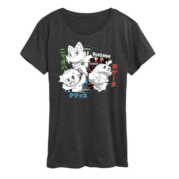 Pokémon - Fuecoco Quaxly Sprigatito - Women's Short Sleeve Graphic T-Shirt