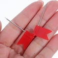 thumbnail image 4 of 50 Uds. Chinchetas de bandera, tachuelas de mapa del mundo, chinchetas de plástico para marcar, tablero de corcho, mapa de viaje, imagen para colgar en casa, escuela, oficina, Rojo, 4 of 8