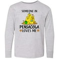 thumbnail image 3 of Inktastic Someone in Pensacola Loves Me Beach Vacation Long Sleeve Youth T-Shirt, 3 of 5