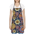 thumbnail image 3 of Pofeuu Colorful Compasses Print Aprons with Pockets, Cute Aprons for Kitchen, Cooking, Server, Barber, Chef Apron, 3 of 7