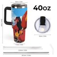 thumbnail image 3 of The Lion King 40 Oz Tumbler with Handle And Straw Lid Insulated Tumblers Cups with Lids Straws Double Wall Vacuum Stainless Steel Travel Mug, Gifts for Men Women Boys Girls, 3 of 8