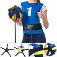 thumbnail image 3 of Ayuda para equipo de entrenamiento de voleibol, banda elástica de resistencia de voleibol de autoentrenamiento con bolsa de cintura ajustable y correa de mano, 3 of 5