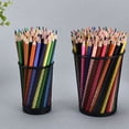 thumbnail image 4 of 1 Packs Wire Mesh Pencil Holder Metal Pen Cup Desk Pen Organizer Case Pencil Jar Black for Office Home, 4 of 7