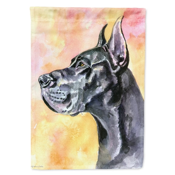 Great Dane Black Cropped Garden Flag