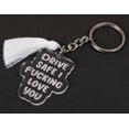 thumbnail image 2 of Inkdotpot Key Chain For Friends Engraved Acrylic Key Holder Housewarming Gift, 2 of 5