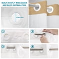 thumbnail image 5 of No Hook Shower Curtain, Pure Oatmeal Shower Curtains for Bathroom with See Through Top Window, Modern Solid Color Minimalist Art Waterproof & Washable Bath Curtain Small Stall 36"x78", 5 of 9