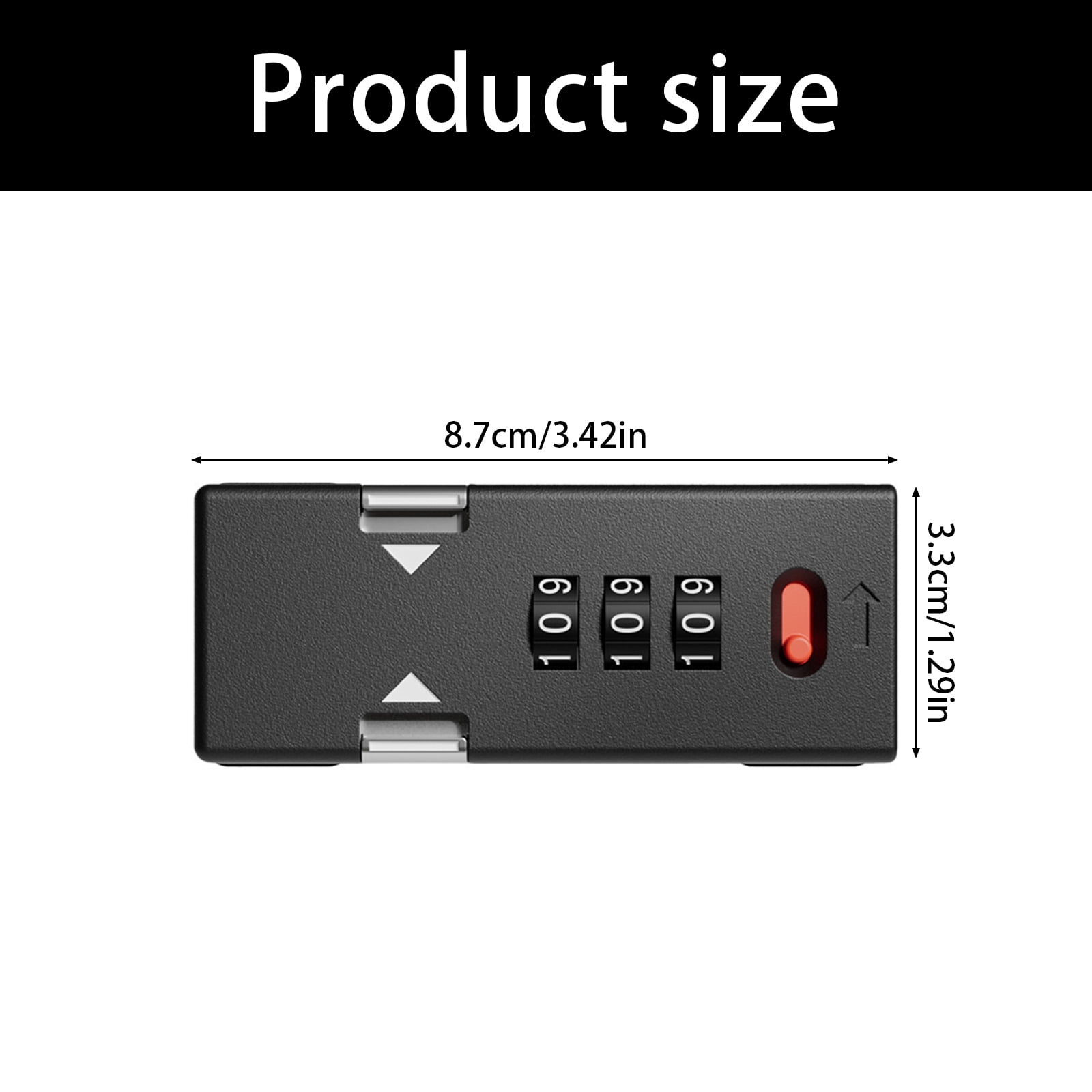 Furniture Security Lock 3 Digit Code Adjustable Cabinet Password Lock Keyless Door Bolt for Cabinets Drawers and Lockers