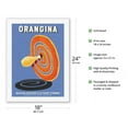 thumbnail image 2 of Orangina Carbonated Drink With Orange Pulp - Vintage French Advertising Poster by Bernard Villemot c.1959 - Japanese Unryu Rice Paper Art Print (Unframed) 18 x 24 in, 2 of 4