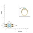 thumbnail image 4 of ANGARA Natural Cushion 1.95 ct Aquamarine Celtic Knot Cocktail Ring in 14K Yellow Gold for Women (Size-8mm) | March Birthstone, Birthday, Anniversary, Jewelry Gift for Women | Natural Aquamarine Ring, 4 of 9
