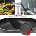 thumbnail image 3 of 3-piece silicone mixing spoon set, silicone scraper set, silicone cooking spoon set, mixing spoon colander, 500°F heat-resistant and non-stick, silicone scraper kitchen gadgets (black), 3 of 5