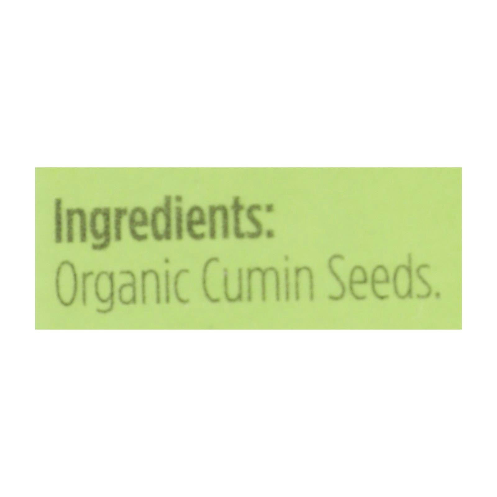 Spicely Organics Cumin Seeds Spice Box 0.5 oz (Pack Of 12)
