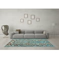 thumbnail image 3 of Ahgly Company Indoor Rectangle Oriental Light Blue Traditional Area Rugs, 5' x 8', 3 of 4
