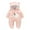 Pink, variant on Fesfesfes Toddler Neutral Baby Bodysuit Boys Girls Infants Jumpsuit Solid Color Plush Cute Bear Ears Onesie Winter Thick Keep Warm Jumpsuit Romper On Sale