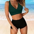thumbnail image 3 of CONZONE Womens Period Tankini Sets 2 Peice Swimsuits for Women Menstrual Leakproof Swim Bottoms Solid Color Lightweight Summer Beach Bathing Suits, 3 of 6