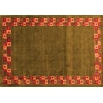 thumbnail image 1 of Ahgly Company Indoor Rectangle Abstract Orange Contemporary Area Rugs, 2' x 5', 1 of 1