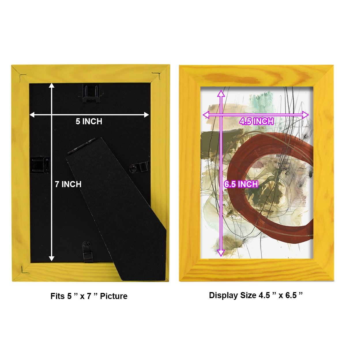 Rusted Loops II - Framed Print w/glass - Sunflower Yellow
