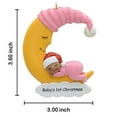 thumbnail image 3 of Baby Shower Present  Maxora Personalized Ornaments Customized Christmas ornament Baby Moon/Pink Dark Skin Free Customize, 3 of 6