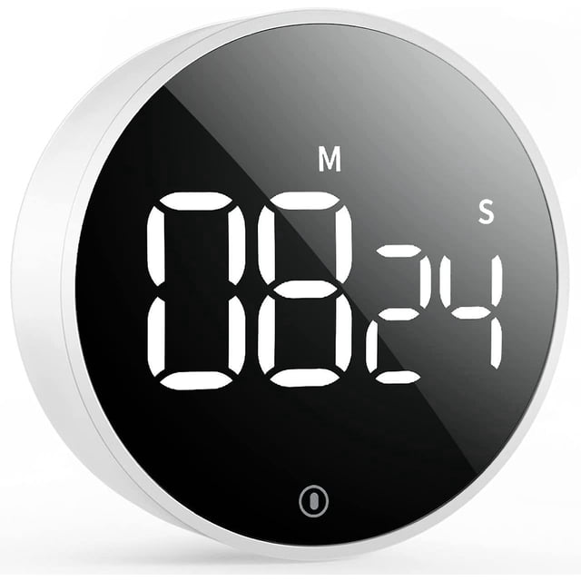Minuteur De Cuisine Numrique (blanco): Minuteur Magntique Avec Grand Cran Led, Volume Et Luminosit Rglables, Facile Utiliser Pour Les Enfants Et
