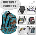 thumbnail image 4 of Yspwyqan Blue Dachshund Dog Backpack Set 4Pcs with Lunch Box Pencil Case Water Bottle, Multi-Pocket Lightweight Bookbag for Elementary Middle School Travel, 4 of 7