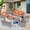 Orange Red, variant on Ovios 8 Pieces Outdoor Patio Furniture with Swivel Rocking Chairs All Weather Wicker Patio Sectional Sofa Conversation Set