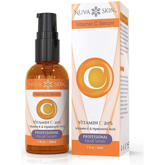 Suero de vitamina C para rostro - Suero facial Suero antienvejecimiento de vitamina C y ácido hialurónico Suero iluminador Suero facial iluminador con aceite de vitamina C Suero facial para producción