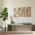 thumbnail image 2 of Modern Wooden Wall Sculptures - Set of 3 - Home Decor Accent - Large Wall Art for Living Room, Bedroom, Office - Easy Installation (Oak, Medium - Abstract Shapes), 2 of 8