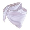 thumbnail image 3 of Fgnfyis Women Fashion Solid Satin Square Head Scarf Lightweight Neck Scarves Hair Bandana for Style and Protection White, 3 of 9
