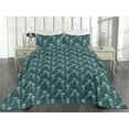 thumbnail image 2 of Ambesonne Nautical Quilted Bedspread Set 3 Pcs, Jellyfish Floating Marine, Twin, Hunter Green and Ceil Blue, 2 of 4