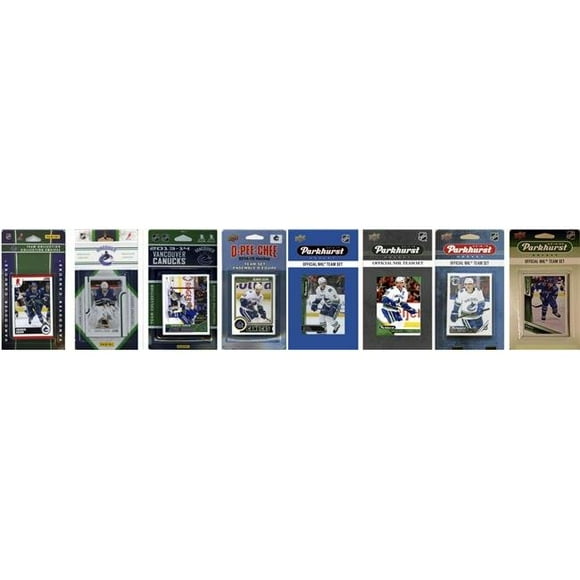 C&I Collectables CANUCKS819TS NHL Vancouver Canucks 8 Different Licensed Trading Card Team Set