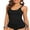 Black, variant on Double Straps Swim Tops for Womens Tie Side Tankini Tops UPF50+ U Neck Swimsuit