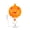 Yellow, variant on Yellow USB Rechargeable Pumpkin Halloween Projection Light Decoration with Hanging Hook Plastic 5.9x3.3in 1 Pack
