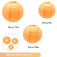 thumbnail image 2 of Faroles de papel redondos Yosawa, 20 cm, 25 cm, 30 cm, color naranja, 2 of 5
