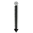 thumbnail image 1 of Snowflake Metal Outdoor Garden with Temperature Measurement Elegant Frosted Design, 1 of 6