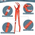 thumbnail image 3 of Llave para tubos MAXPOWER sueca con mandíbula angular de 45 grados, 38 cm, 3 of 6