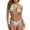 Blue-1, variant on Women Bathing Suits Two Piece Swimwear Women Print Push-Up Padded Bra Beach Bikini Set Swimsuit Beachwear Swimwear