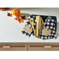 thumbnail image 4 of Serafina Home Farmhouse Fall Decor Kitchen Dish Towels Set: Two (2) Grey and White Check Pattern with Tan Pumpkin Applique, 4 of 6