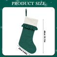 thumbnail image 3 of Clearance Under $6 Ruffled Christmas Stocking, Green Velvet Xmas Stocking with White Cuff, Large Hanging Stocking for Fireplace Tree Holiday Decor, 1PC, 3 of 5
