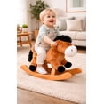 thumbnail image 2 of PonyLand 24-inch Plush Brown Rocking Horse with Sound for Toddlers 18 months and up, 2 of 6