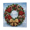 thumbnail image 2 of Pearl Diamond Art Kits for Adults, 8 Inch Christmas Wreath 5D Bead Art Kit, Small Diamond Painting Set for Holiday Christmas Decor, Winter Craft, 1 Pack, 2 of 7