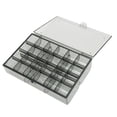 thumbnail image 4 of Caja organizadora de pendientes, contenedores de almacenamiento de joyería de acrílico negro translúcido, gran capacidad, 30 compartimentos, 4 of 12