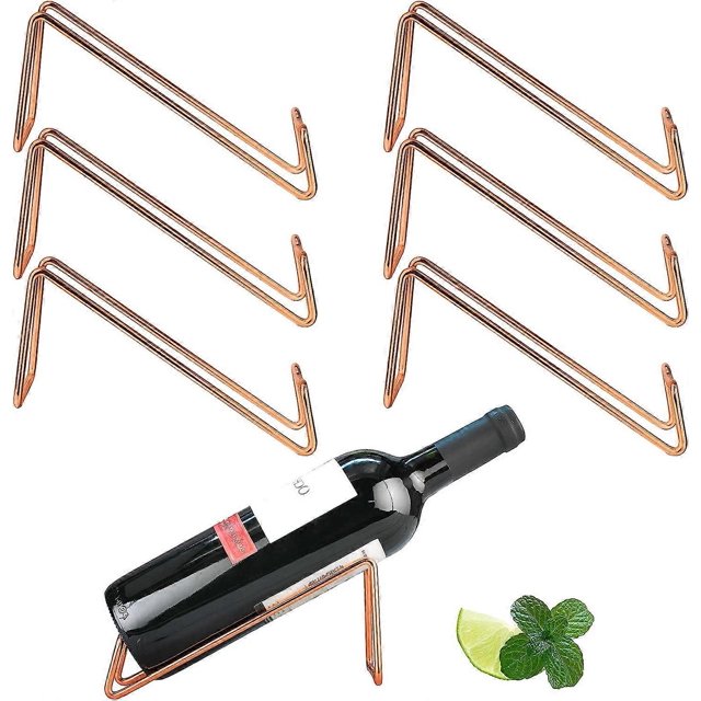 Soporte para botellas de vino KAIYANG 6 piezas acero inoxidable oro rosa plateado
