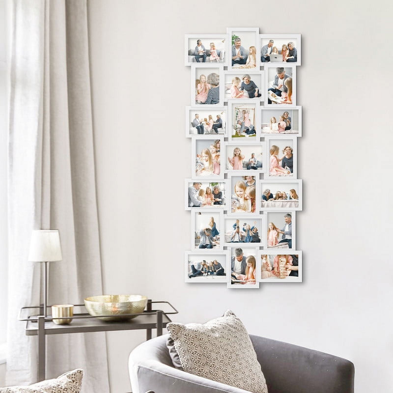 Hello Laura 21-Opening 6x4 Inch Family Picture Frames, White