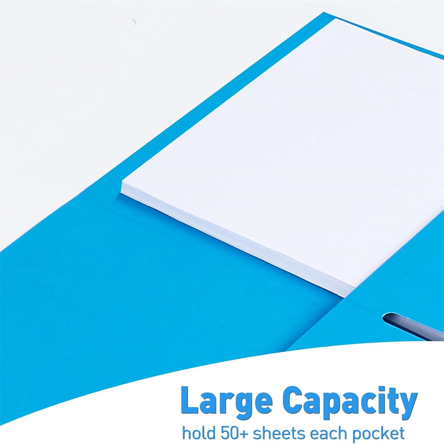 Two Pocket Folders, 125 Pack File Folders with Pockets Fit Letter Size Paper, Thick Paper File Folder for School Office Business Home, Assorted 5 Colors