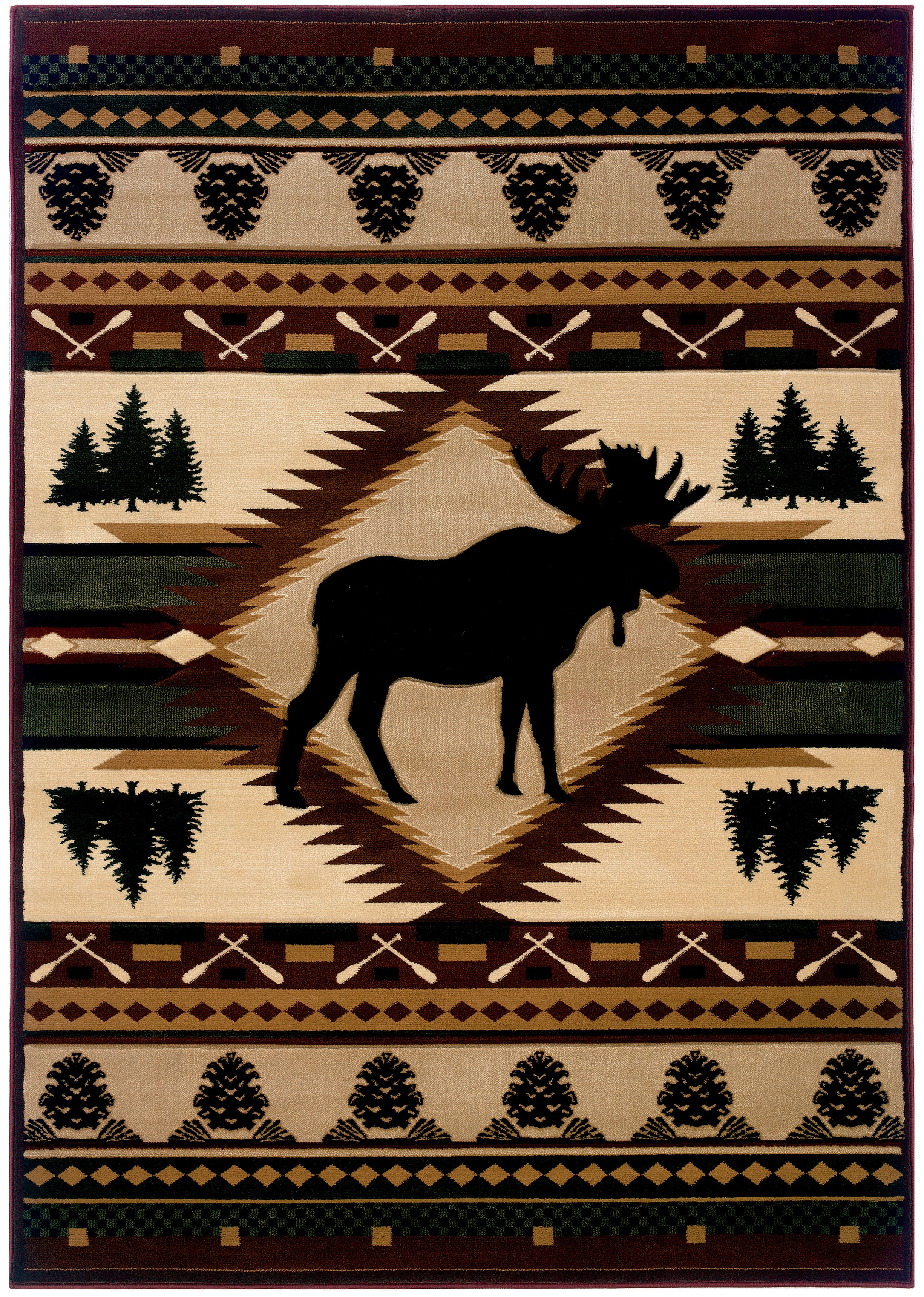 United Weavers Waretown John Q. Vanya Lodge Toffee Woven Polypropylene Area Rug or Runner