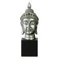 thumbnail image 2 of Urban Trends Collection: Resin Buddha Head, Gloss Finish, White, 2 of 2
